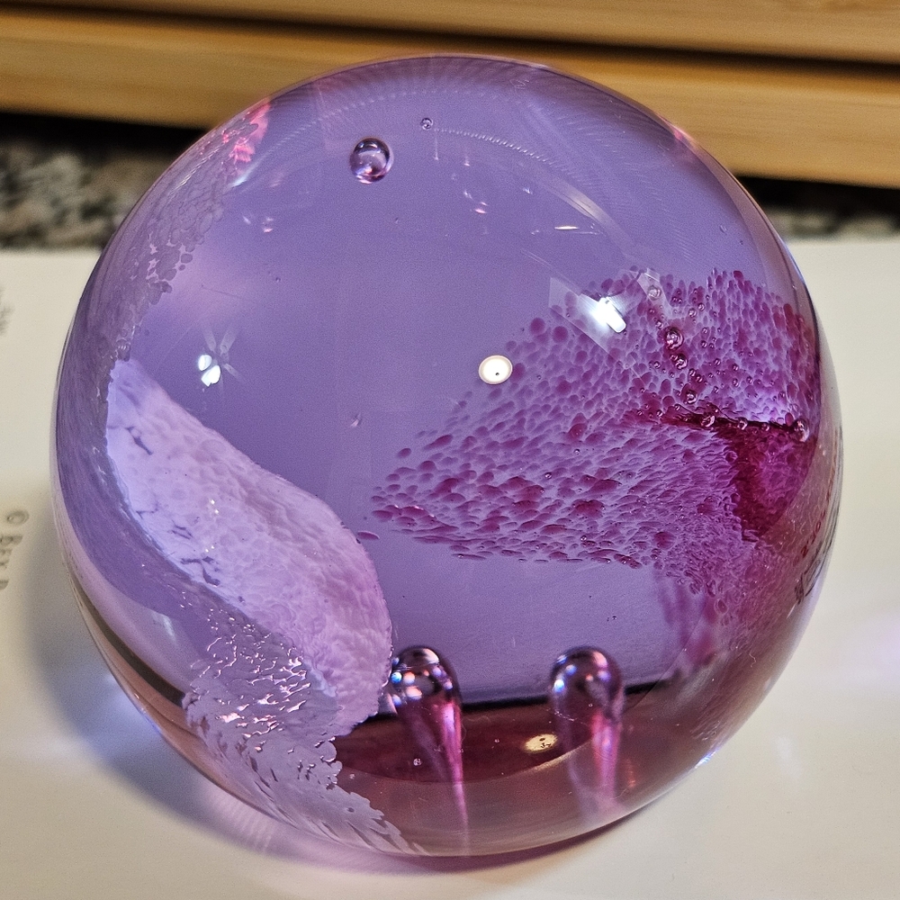 Vintage Caithness Pastels Glass Paperweight